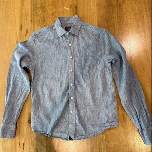 UNTUCKit Men's Shirt Linen XS Blue